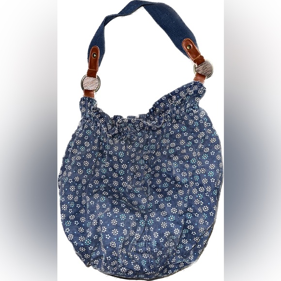Handbags - Blue Floral Shoulder Bag